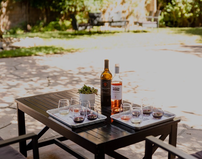 Firstone courtyard wine tasting