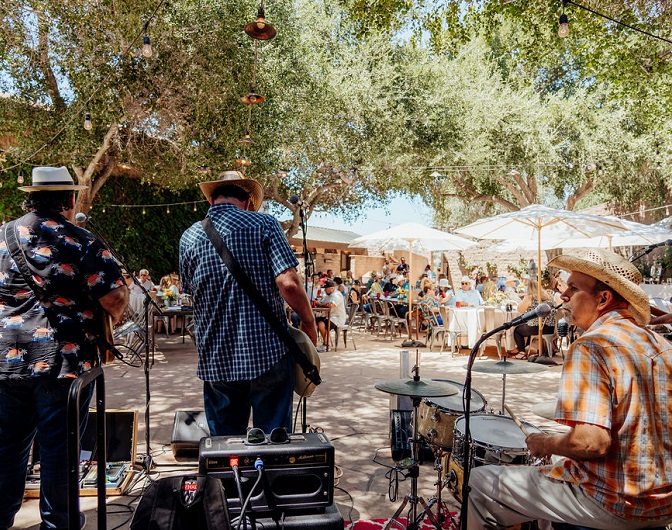 Live music on courtyard